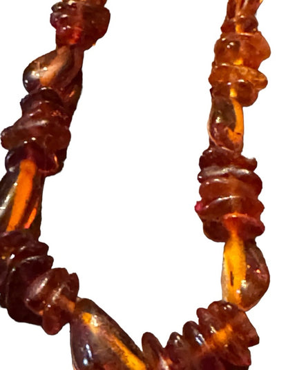 Vintage Honey Amber lovely bead necklace