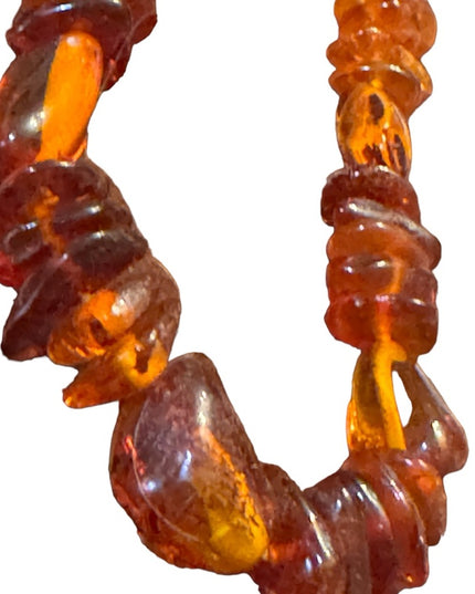 Vintage Honey Amber lovely bead necklace