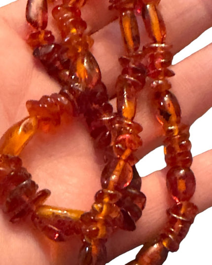 Vintage Honey Amber lovely bead necklace