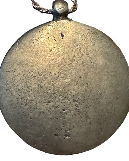 Antique Tibetan Brass Melong- Astrological Pendant- Ancient Calender Tibet 19thc