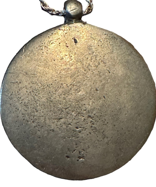 Antique Tibetan Brass Melong- Astrological Pendant- Ancient Calender Tibet 19thc