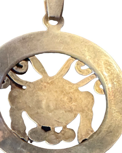 Vintage handmade Artisan Mexico 925 sterling XL amulet pendant