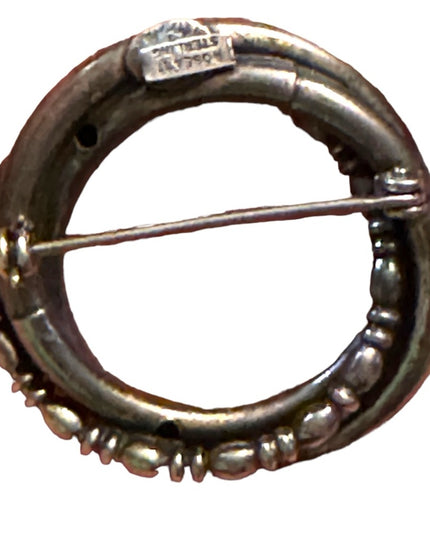 Vintage sterling silver 925 circle infinity infinit 💗 brooch Roseart 1960s