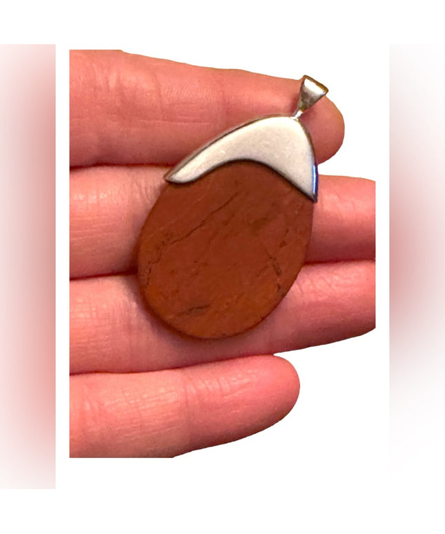 RLM Studio 925 sterling silver Jasper teardrop pendant
