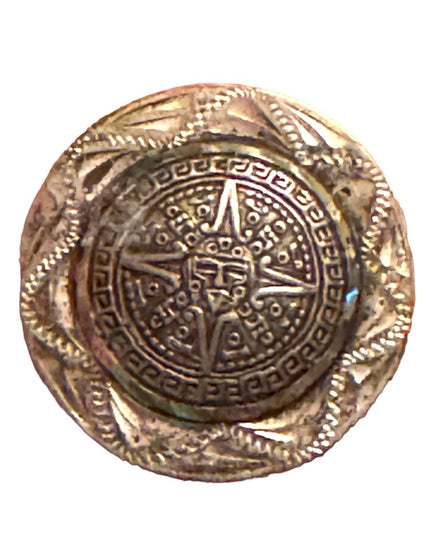 Vintage Mexico RCD Eagle 1 Mayan calendar Aztec brooch pendant