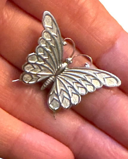 Lovely sterling silver 925 Fancy butterfly brooch