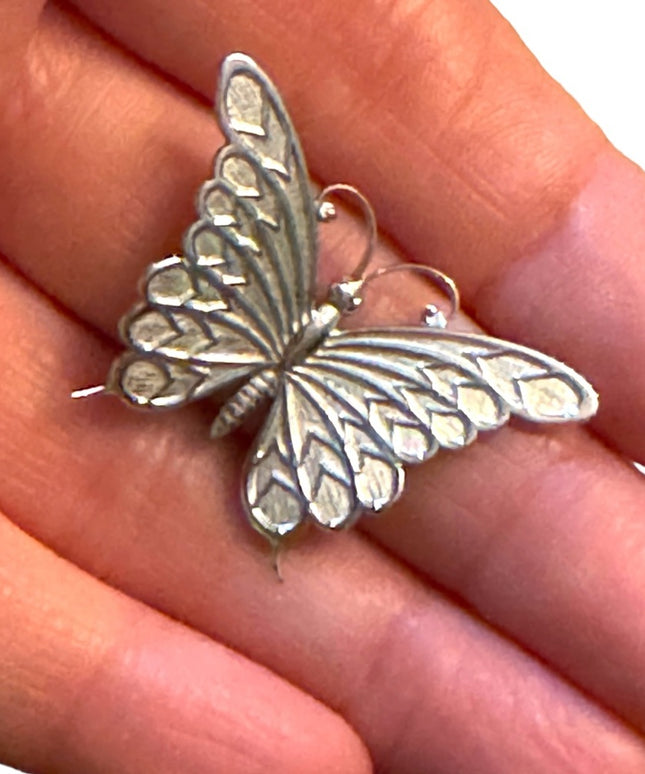 Lovely sterling silver 925 Fancy butterfly brooch