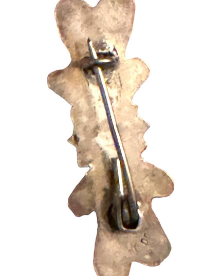 Vintage silver turquoise southwestern style bar brooch
