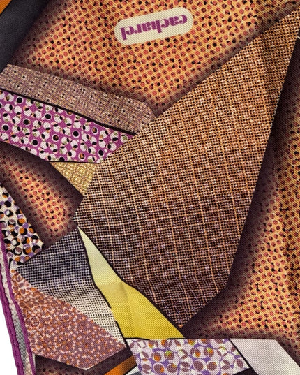 Lovely Silk Cacharel colorful geometric large shawl scarf