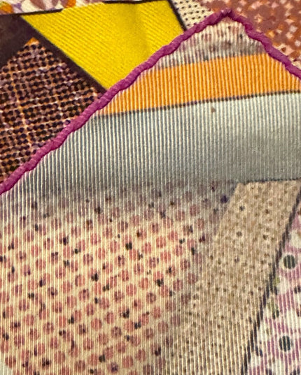 Lovely Silk Cacharel colorful geometric large shawl scarf
