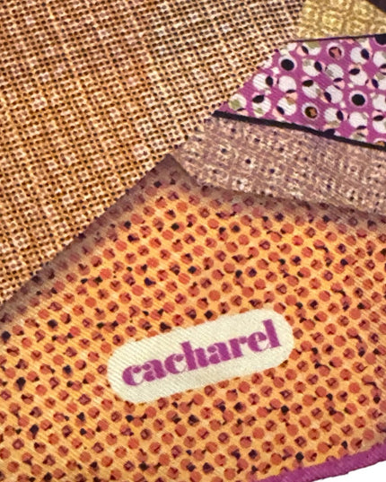 Lovely Silk Cacharel colorful geometric large shawl scarf