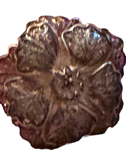 Vintage Mexico Silver filagree flower fancy antiqued brooch