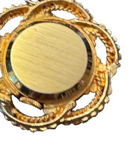 Vintage 1960s Vendome gold finish fancy ornate necklace watch