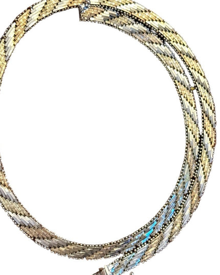 Stunning sterling silver 925 Italy Italian Riccio Necklace i16”