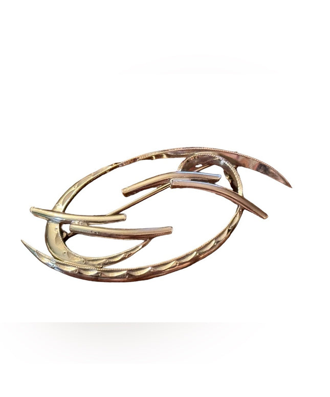 Vintage silver modernist fancy brooch