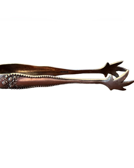 Late 1800s Sterling silver 925 Euro hallmark Sugar tongs