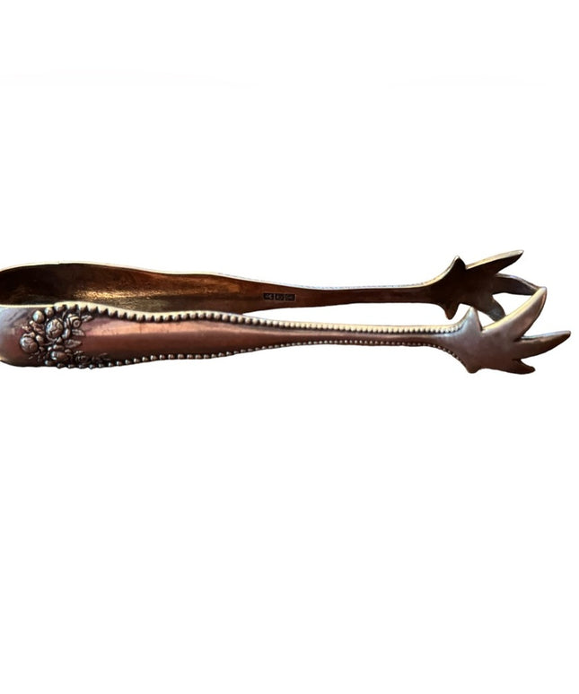 Late 1800s Sterling silver 925 Euro hallmark Sugar tongs