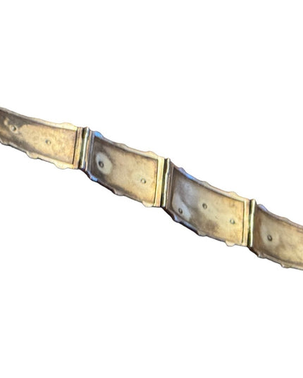 Antique Egyptian Revival Marcasite Blue Enamel Bracelet Sterling Silver RARE
