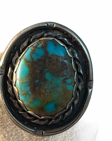 Vintage Navajo sterling silver ring Turquoise southwestern