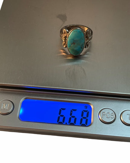 Vintage handmade sterling ring Turquoise Southwestern Native American