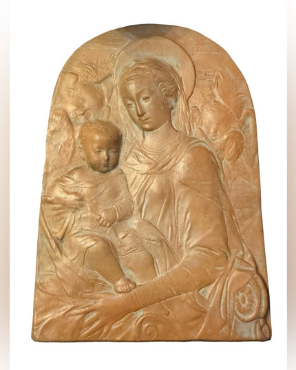 "Virgin And Child. Terracotta Attributed To Alcéo Dossena clay sculpture antique