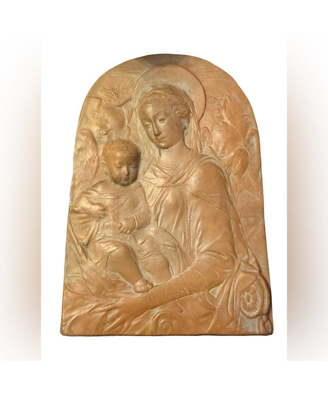 "Virgin And Child. Terracotta Attributed To Alcéo Dossena clay sculpture antique