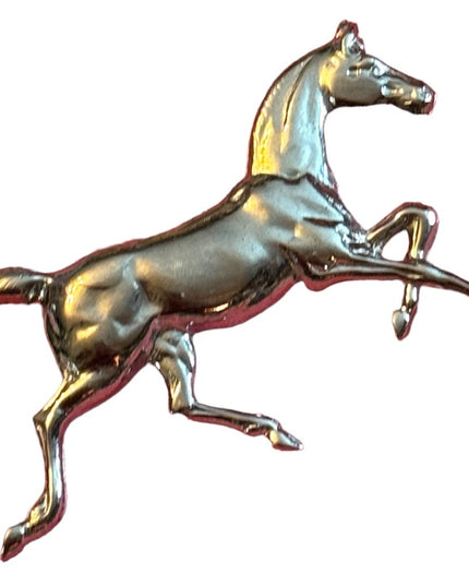 Vintage Sterling silver galloping horse brooch