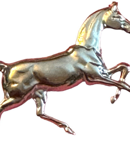 Vintage Sterling silver galloping horse brooch