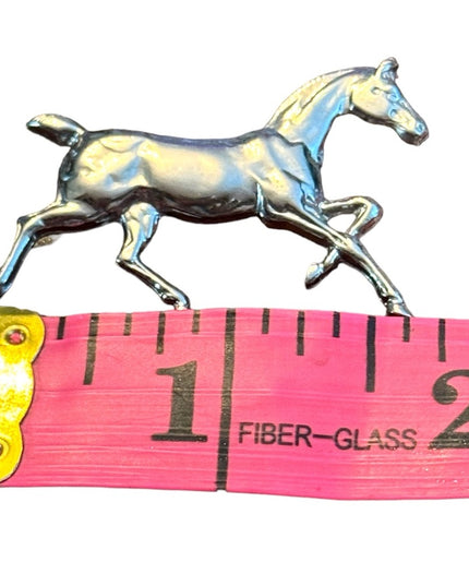 Vintage Sterling silver galloping horse brooch
