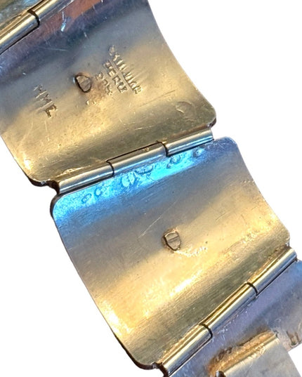 Beautiful Antique Sterling Silver Peruvian Cultural Scenic 7in. Bracelet LLama