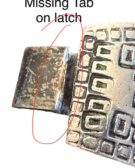 Vintage Mexican Mayan Aztec Warrior sterling link bracelet