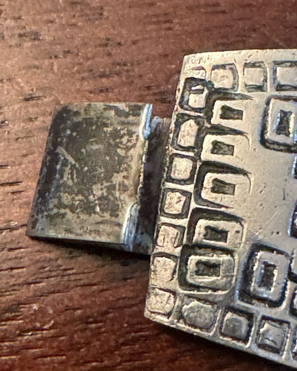 Vintage Mexican Mayan Aztec Warrior sterling link bracelet