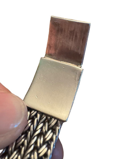 Spectacular Handmade Basket Woven Balenisian BALI 925 Sterling Silver Bracelet