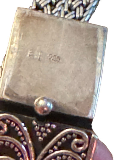 Spectacular Handmade Basket Woven Balenisian BALI 925 Sterling Silver Bracelet