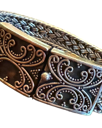 Spectacular Handmade Basket Woven Balenisian BALI 925 Sterling Silver Bracelet