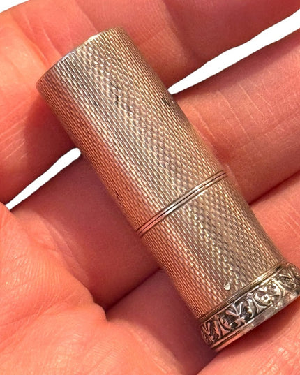 Art Deco sterling silver 925 Euro stamped Lipstick holder