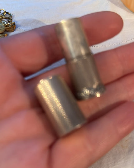 Art Deco sterling silver 925 Euro stamped Lipstick holder