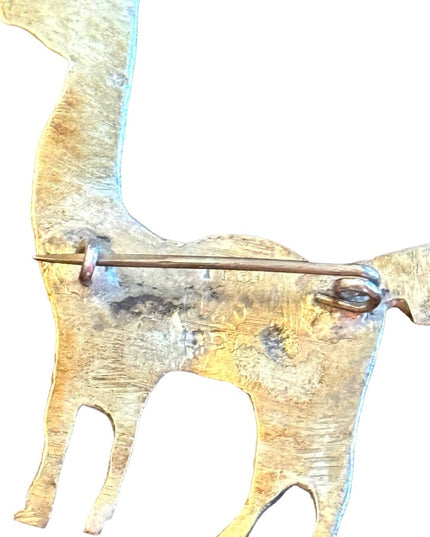 Vintage sterling silver 925 PERU LLAMA Brooch