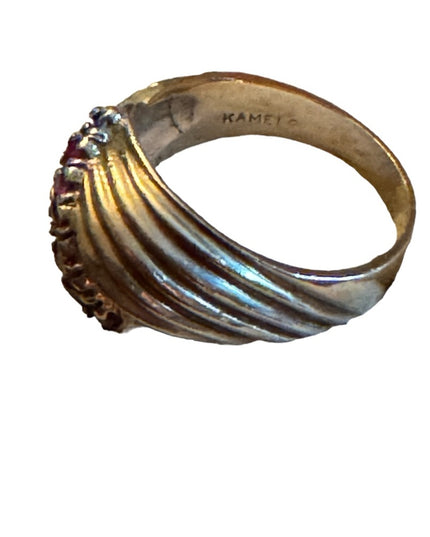 Vintage 10k gold RUBY fancy ring