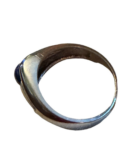Vintage mens 10k white gold star sapphire ring