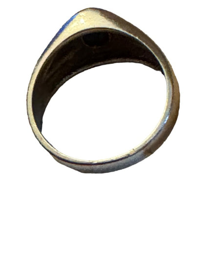 Vintage mens 10k white gold star sapphire ring