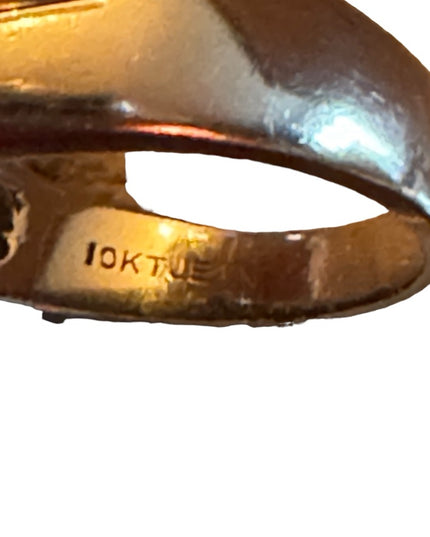 Vintage mens 10k white gold star sapphire ring