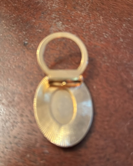 Vintage resin cameo gold finish fancy scarf clip