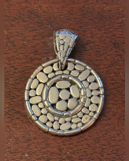 John Hardy Sterling Silver 925 AUTHENTIC Kali Pebble Dragonfly Enhancer Pendant