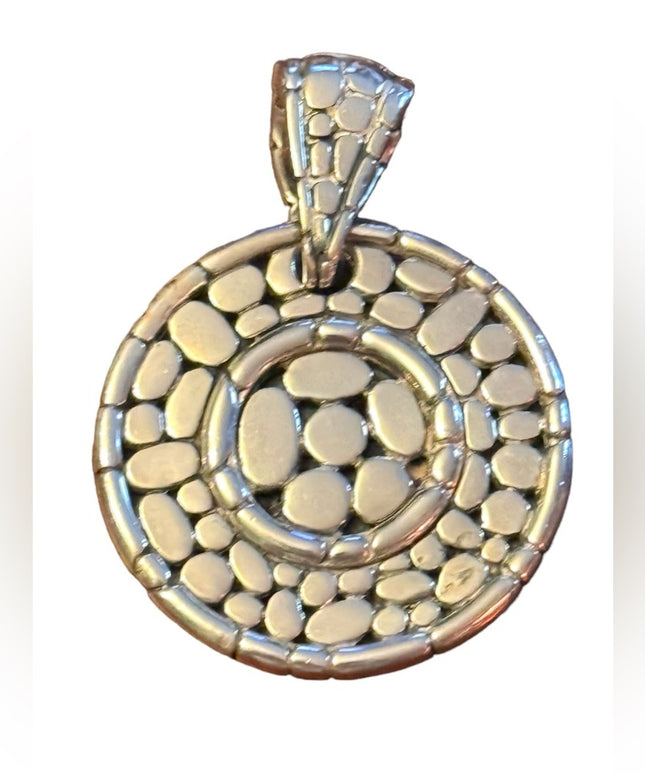 John Hardy Sterling Silver 925 AUTHENTIC Kali Pebble Dragonfly Enhancer Pendant