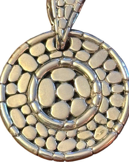 John Hardy Sterling Silver 925 AUTHENTIC Kali Pebble Dragonfly Enhancer Pendant
