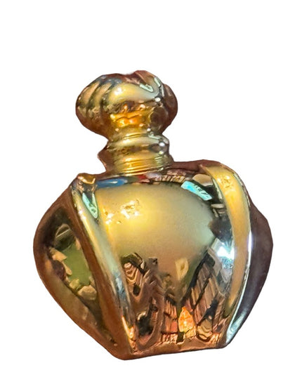 Vintage gold finish perfume bottle brooch