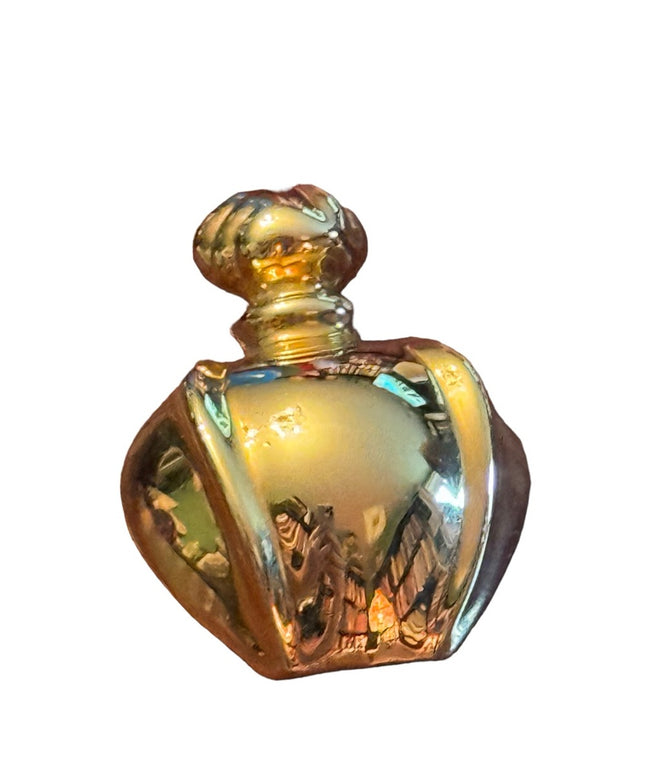 Vintage gold finish perfume bottle brooch