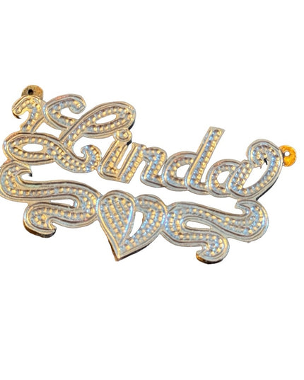 Sterling silver 925 JAD ornate Necklace pendant LINDA