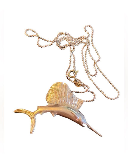 Sterling ailver 925 Sword fish 925 pendant necklace